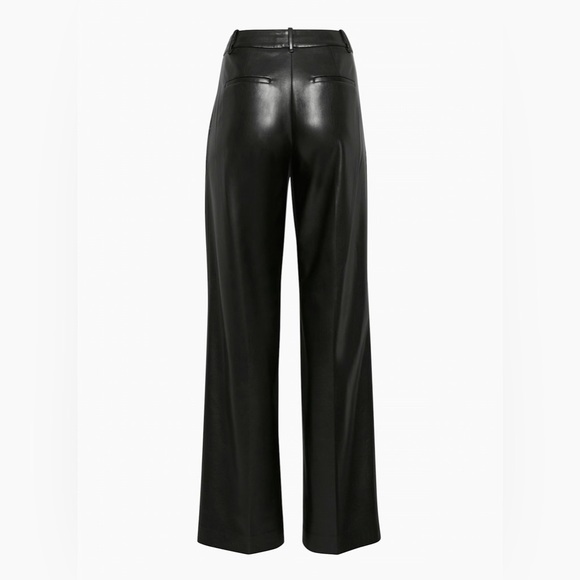 Aritzia Wilfred Effortless Pant High-Waisted Vegan Leather Pants - Size 4 - Picture 7 of 9